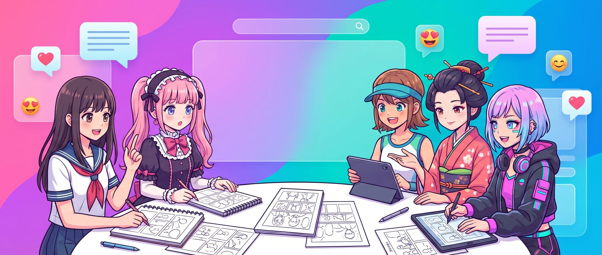 繁花漫画二次元漫画社区主视觉横幅