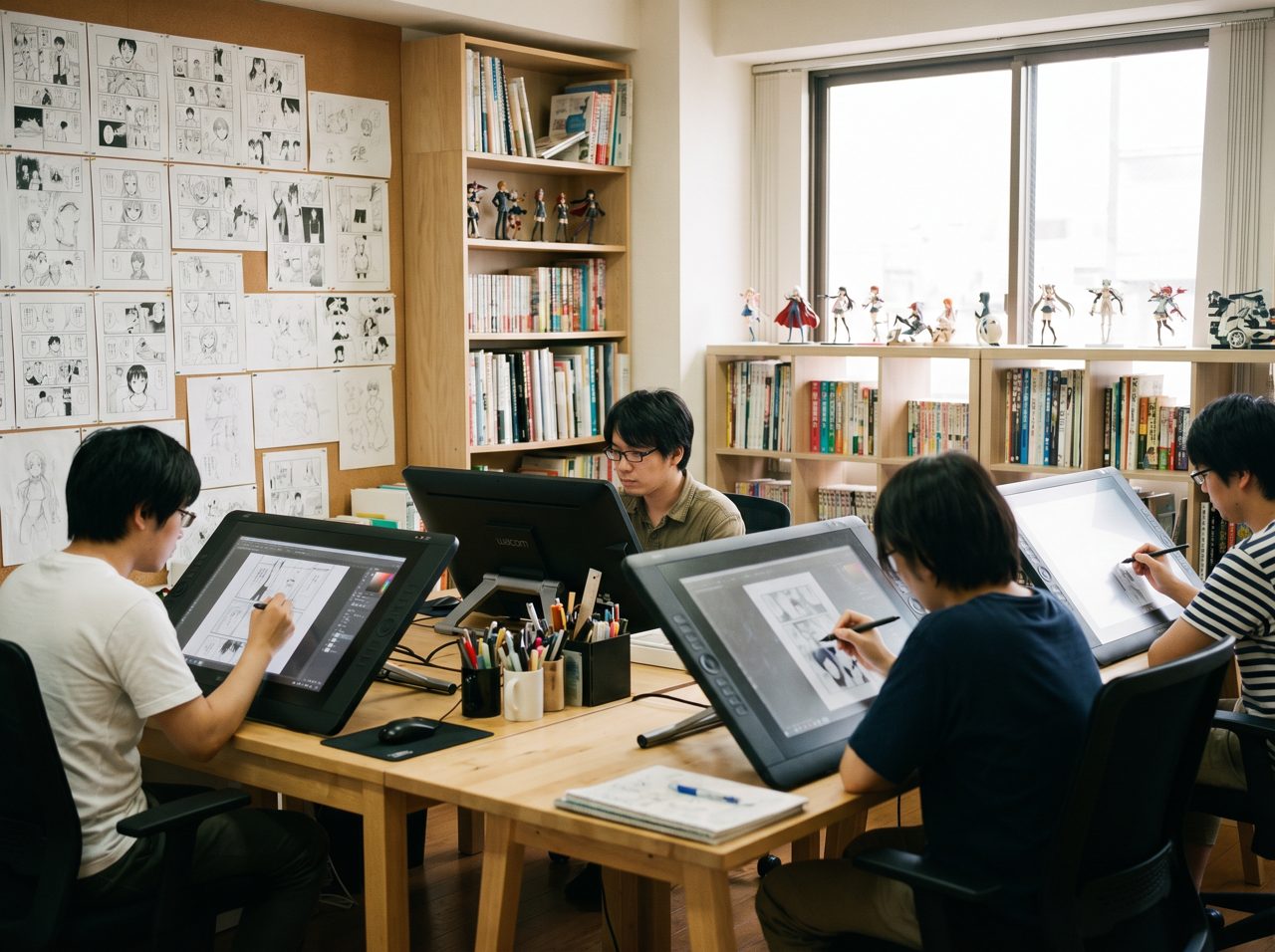 繁花漫画漫画家工作室办公环境